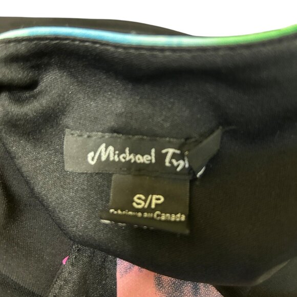 Michael Tyler Black Multicolor Stretchy Dress Size S - Picture 4 of 5